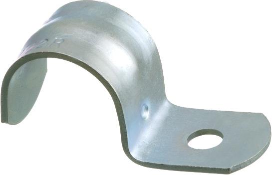 Arlington Industries 344 1-Hole Rigid Straps, 1-1/2", Silver