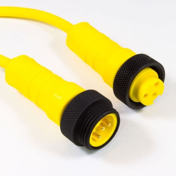 Alpha Wire LR05KR109 YL355 OBSOLETE - Alpha Connect Cordset - Mini Male Straight to Mini Female Straight - 18AWG 5 Poles - LR05KR109 - Yellow - 0.6M (1.97ft) LR05KR109 YL355 on Advantage Electric Supply