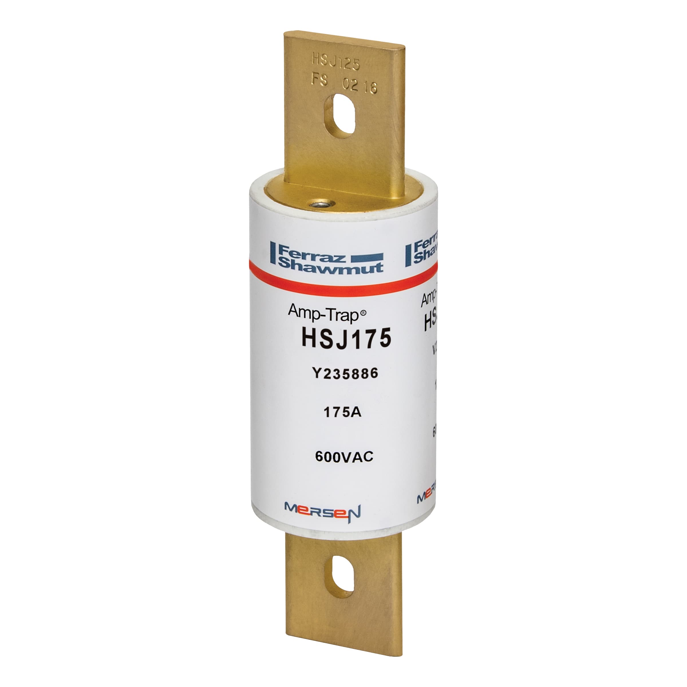 Mersen HSJ175 HSJ175 Mersen - Fuse HSJ - Class J - High-Speed 600VAC 500VDC 175A Blade Amp-Trap® HSJ175 on Advantage Electric Supply
