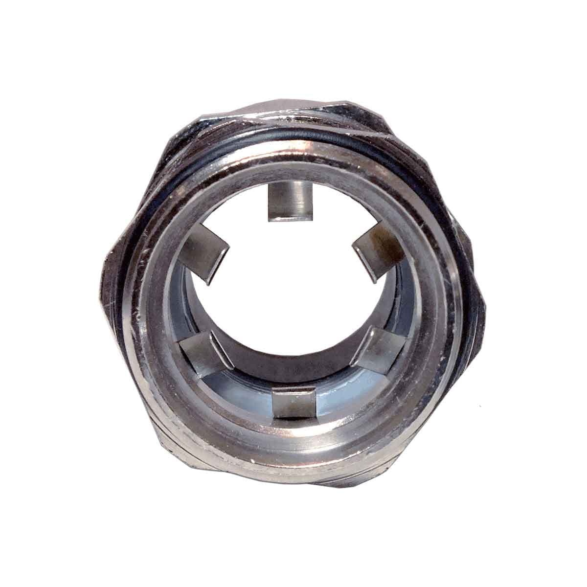 SAB EP2-16L SAB EP2-16L Nickel Plated Brass EMC-2 Grounding Gland with longer PG 16 threads EP2-16L on Advantage Electric Supply