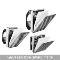 Hammond Manufacturing PF67000T12BKSL2 Slimline Filter Fan T12 427 CFM 230 V- BK PF67000T12BKSL2 on Advantage Electric Supply