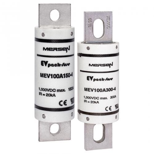 Mersen MEV100A80-4 EVpack-fuse MEV100, 1,000 VDC Max., L/R ≤ 1ms, 80 A, Round Body Fuse MEV100A80-4 on Advantage Electric Supply