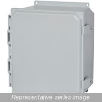 Hammond Manufacturing PCJ12104CCNLF Polycarb 12X10X4 NM Latch Clr w/Flange PCJ12104CCNLF on Advantage Electric Supply