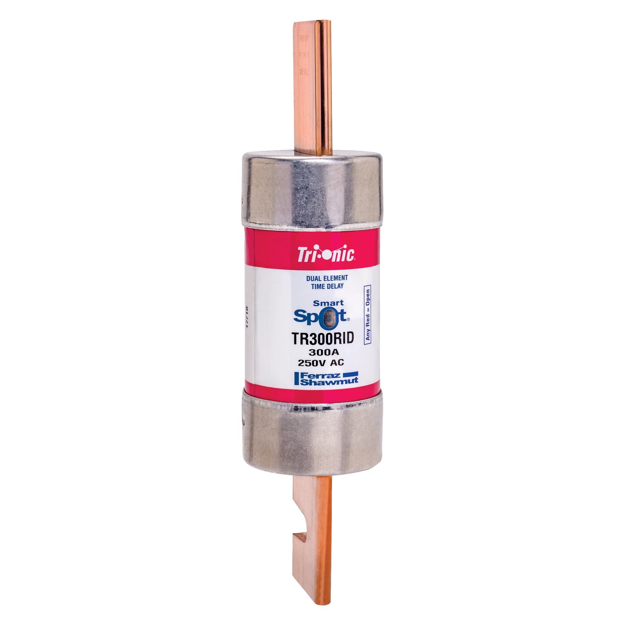 Mersen TR300RID TR300RID Mersen - Fuse TR-R - Class RK5 - Time-Delay 250VAC 250VDC 300A Blade SmartSpot® Tri-Onic® TR300RID on Advantage Electric Supply