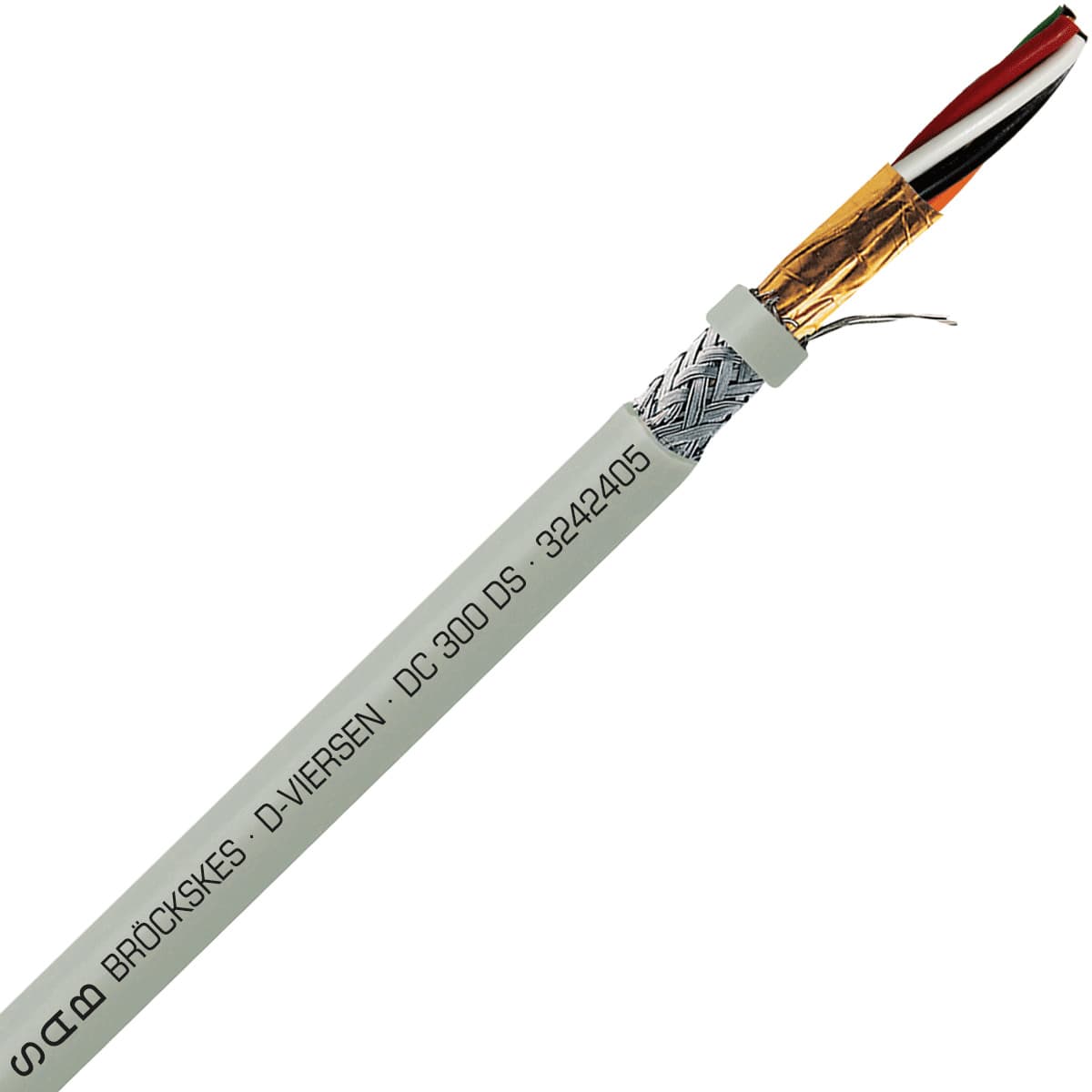 SAB 3242405 DC 300 DS - 24 AWG/5c, multi-conductor double shielded PVC signal and control cable, AWM 3242405 on Advantage Electric Supply