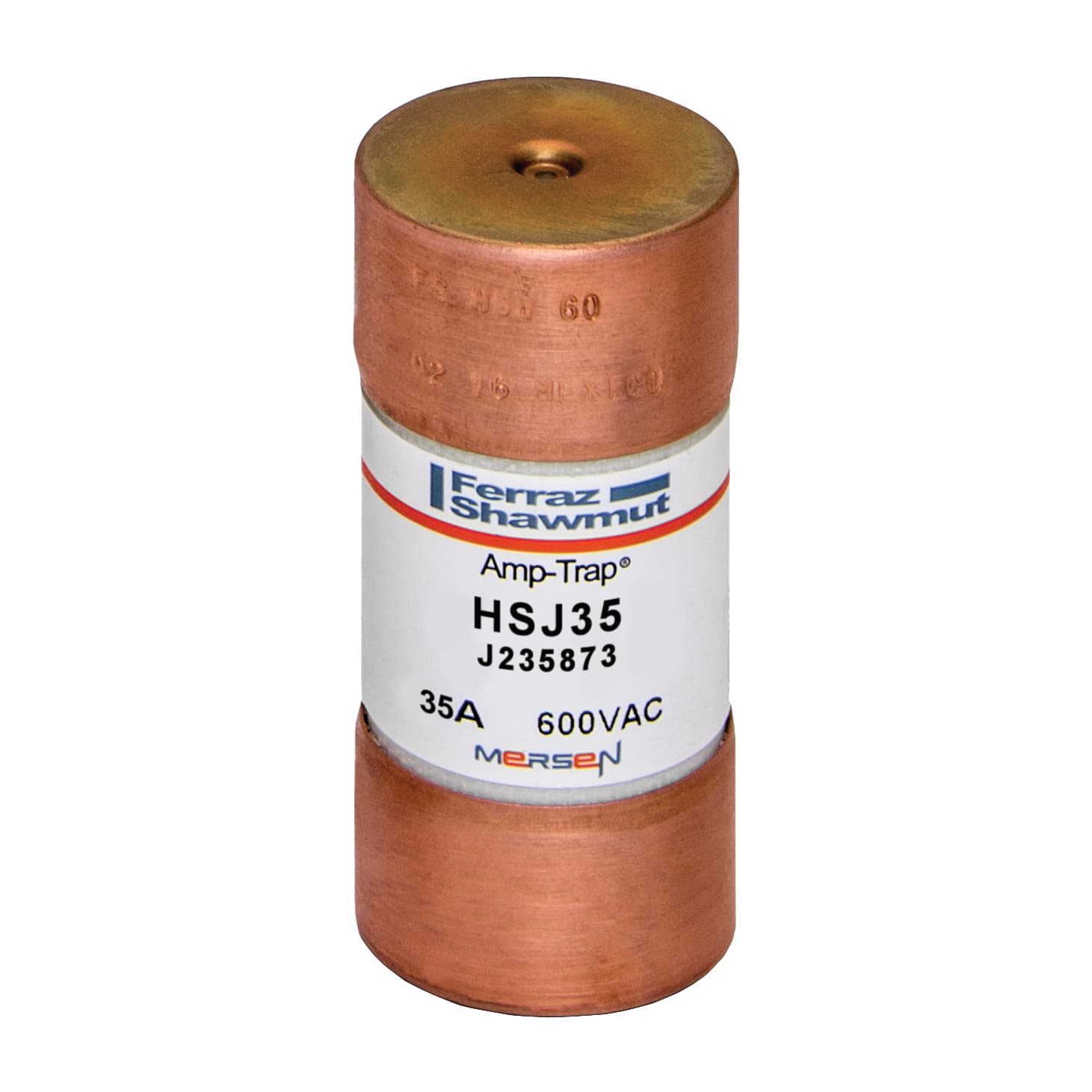 Mersen HSJ35 HSJ35 Mersen - Fuse HSJ - Class J - High-Speed 600VAC 500VDC 35A Ferrule Amp-Trap® HSJ35 on Advantage Electric Supply