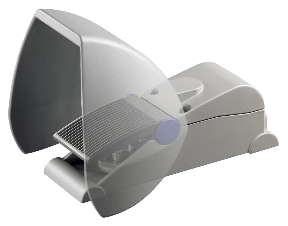 Schmersal TFH 232-20HD Foot switch; 2 Contacts; 3-phase actuation with pressure point; Protective shield with wide opening; Also available as safety foot switch; Low operating height of pedal; Cable entry M 20 x 1.5; High level of stability; Metal enclosure; single-pedal types TFH 232-20HD on Advantage Electric Supply