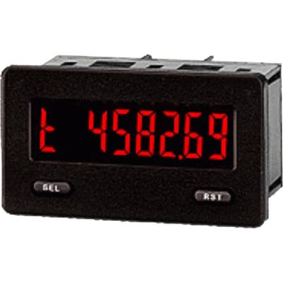 Red Lion CUB5TB00 Red Lion CUB5TB00 is a digital timer from the CUB5T series, designed with a compact form factor of W75xH39mm (3"x 1.5"). It features an IP65 NEMA 4X degree of protection, making it suitable for use in environments requiring dust and water resistance. This timer is equipped with two digital inputs (Sink), labeled INPUT A and INPUT B, to facilitate various timing functions. It operates on a supply voltage range of 9-28Vdc, accommodating both 12Vdc and 24Vdc systems. CUB5TB00 on Advantage Electric Supply