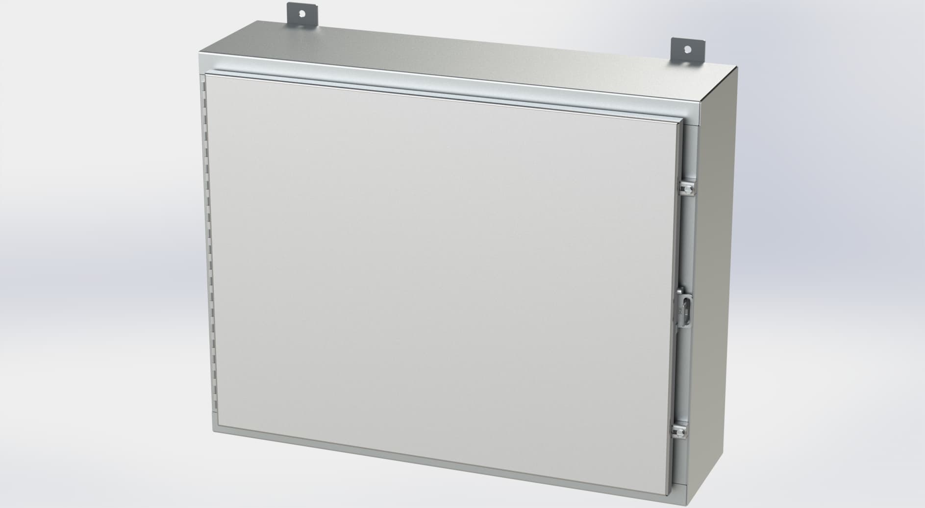 Saginaw Control SCE-24H3008SSLP Nema 4X LP Enclosure, Height:24.00", Width:30.00", Depth:8.00", #4 brushed finish on all exterior surfaces. Optional sub-panels are powder coated white. SCE-24H3008SSLP on Advantage Electric Supply