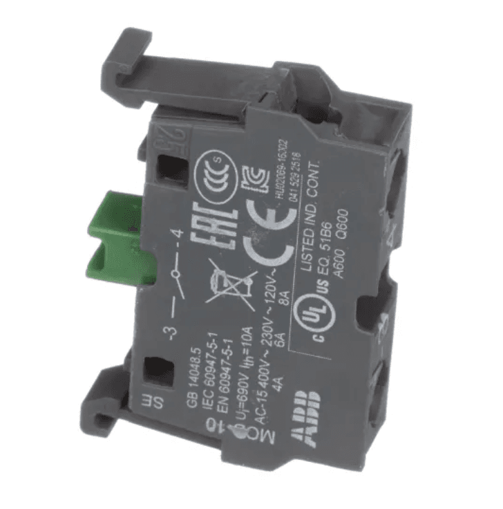 ABB Control MCB-10 MCB-10 ABB Control - CONTACT BLOCK, 2 ACROSS, 1 N.O. MCB-10 on Advantage Electric Supply