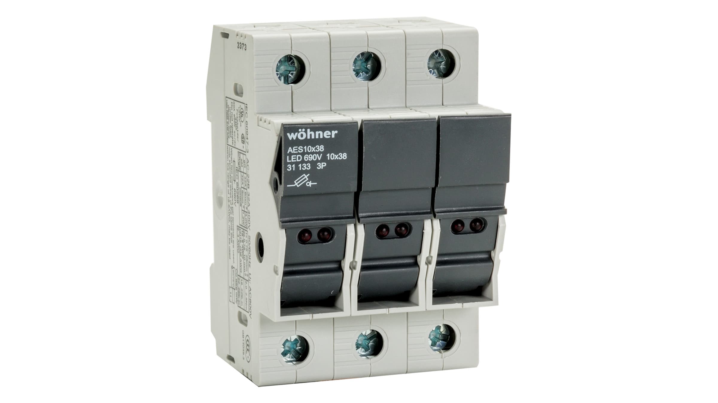 Sprecher + Schuh 31133 Sprecher + Schuh 31133 - Ambus Fuse Block, Midget, 3-Pole, 30A, 600V AC/DC, LED Indicator, cULus/ CSA 31133 on Advantage Electric Supply