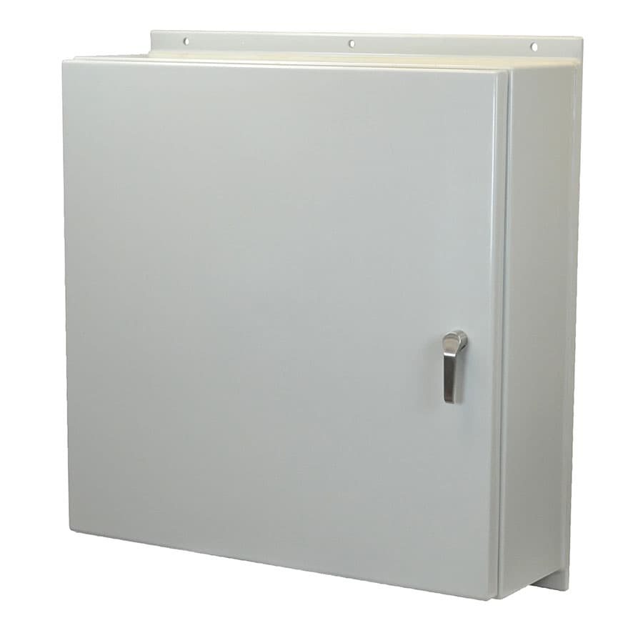 Allied Moulded Products AM363616L3PT 36"x36"x16" Empire Series fiberglass wall mount enclosure assembly with hinged cover and stainless-steel 3-point latching handle AM363616L3PT on Advantage Electric Supply