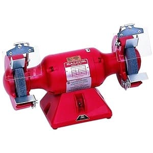 Baldor Electric Company 762E Bench Grinder; 7" Industrial Grinder36/60 Grit Wheel, Steel Rest, Iron Exhaust, Single; 5/8" Nominal Arbor Diameter; 8FT Cord Length; 60Hz Nominal Frequency; Includes 36 Grit Grinding Wheel, 1 Wire Brush Wheel 0.014" Wire, Pressed Steel Tool Restand Cast 762E on Advantage Electric Supply