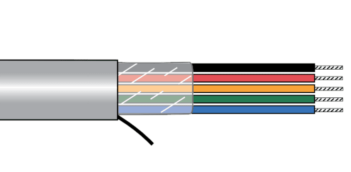 Alpha Wire 78020 SL001 Alpha EcoCable® Mini Unshielded Multiconductor Cable - 26 AWG 10 Conductor - Slate - 300V - 1000 ft 78020 SL001 on Advantage Electric Supply