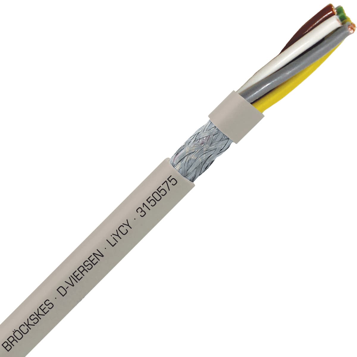 SAB 3150575 LiYCY - 19 AWG/5c, shielded multi-conductor signal and control PVC cable with DIN color code 3150575 on Advantage Electric Supply