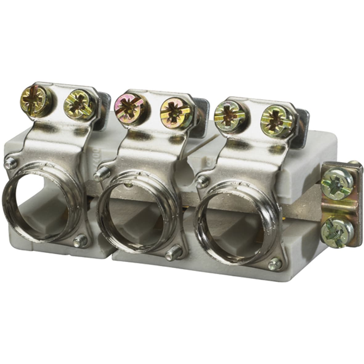 Mersen B218110 B218110 Mersen - DIN Fuse base Neozed Size D02 400VAC 63A 3-Pole without touch protection DIN Rail mounting Clamp Strap B218110 on Advantage Electric Supply