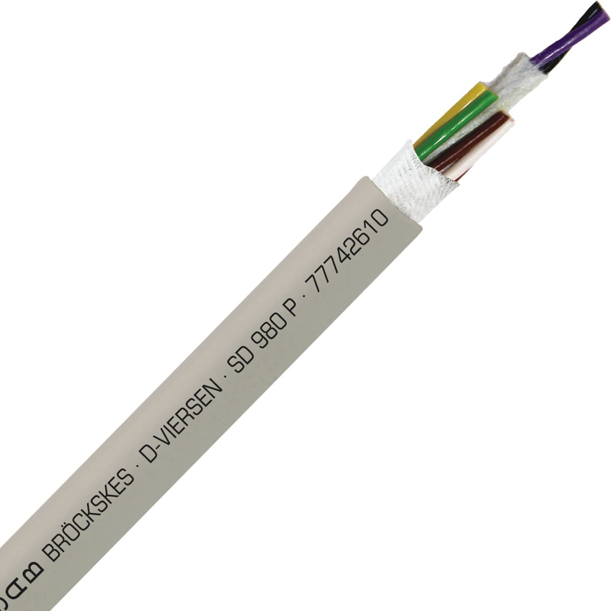 SAB 77742610 SD 980 P - 26 AWG/10c, heavy duty halogen-free PUR continuous flex data cable, UL, CSA, CE, RoHS 77742610 on Advantage Electric Supply