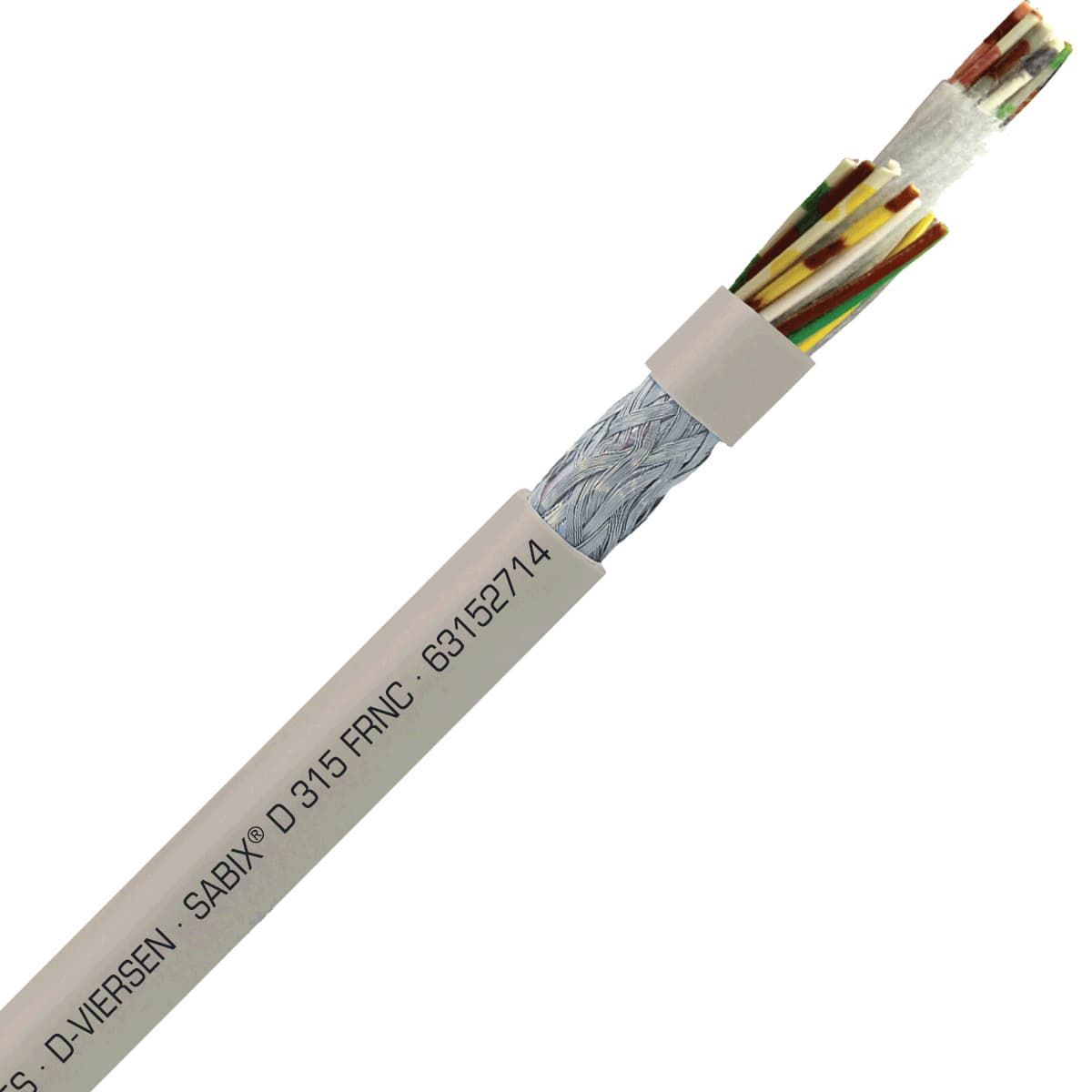 SAB 63152714 SABIX D 315 FRNC -26 AWG/27c, halogen-free flame retardant flexible SABIX data cable, CE, RoHS 63152714 on Advantage Electric Supply