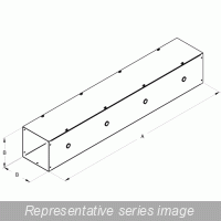 Hammond Manufacturing CWSC436 Straight Section with KO - 4 x 4 x 36 - Steel/Gray CWSC436 on Advantage Electric Supply