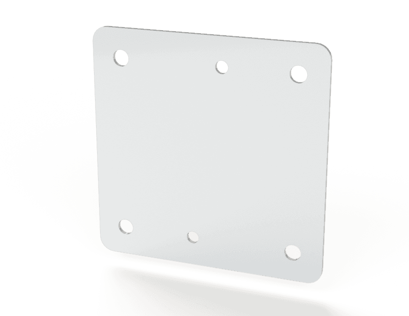 Saginaw Control SCE-6N6MP Subpanel, Flat Nema-1, Height:4.00", Width:4.00", Depth:0.08", SCE-6N6MP on Advantage Electric Supply