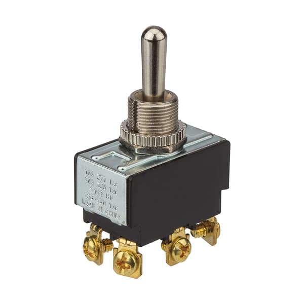 NSI Industries 78230TS 78230TS NSI - Toggle Switch DPDT 10 Amps On-Off-On Circuit Bat Br/Ni Screw Connection 78230TS on Advantage Electric Supply