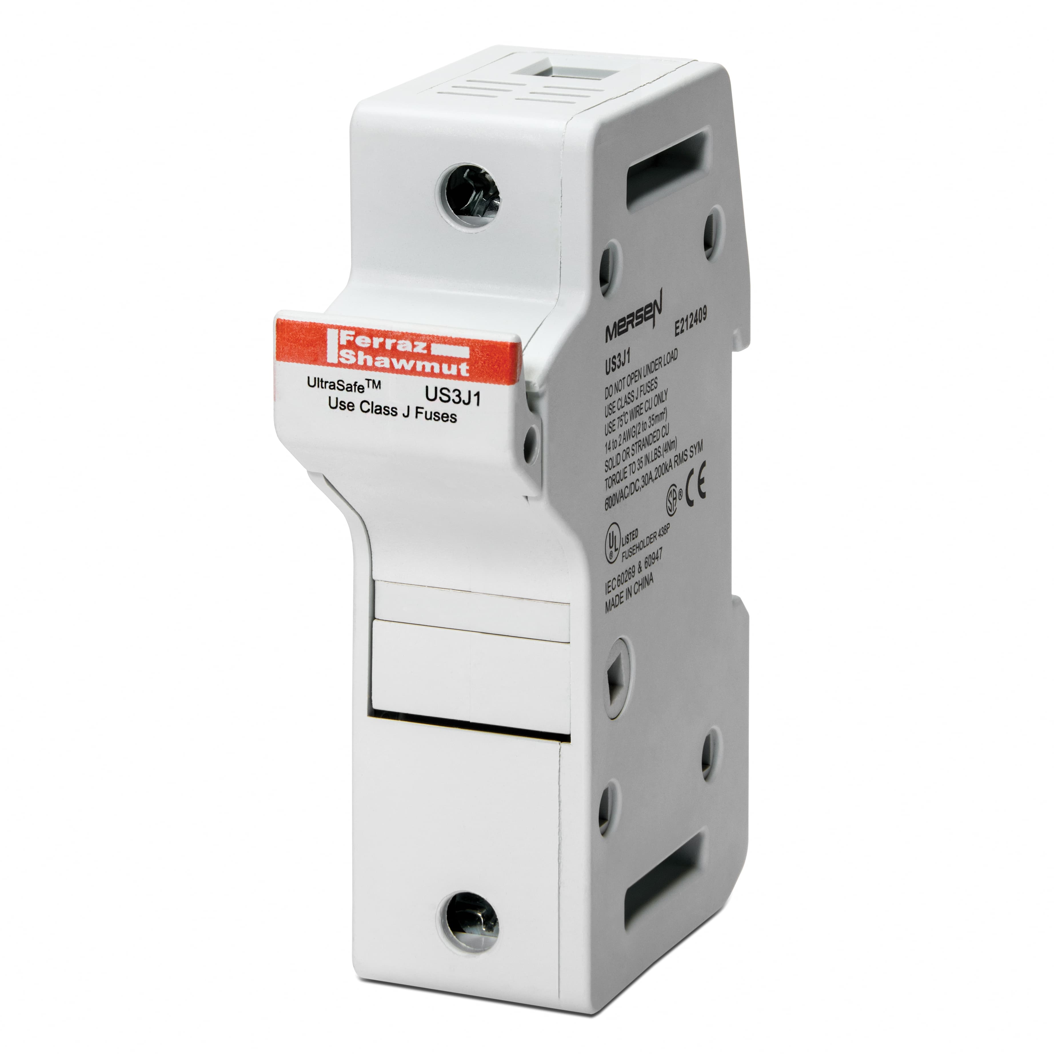Mersen US3J2I US3J2I Mersen - Fuse Holder UltraSafe™ 600VAC 600VDC Class J 30A 2-Pole LED Pressure Plate IP65 US3J2I on Advantage Electric Supply