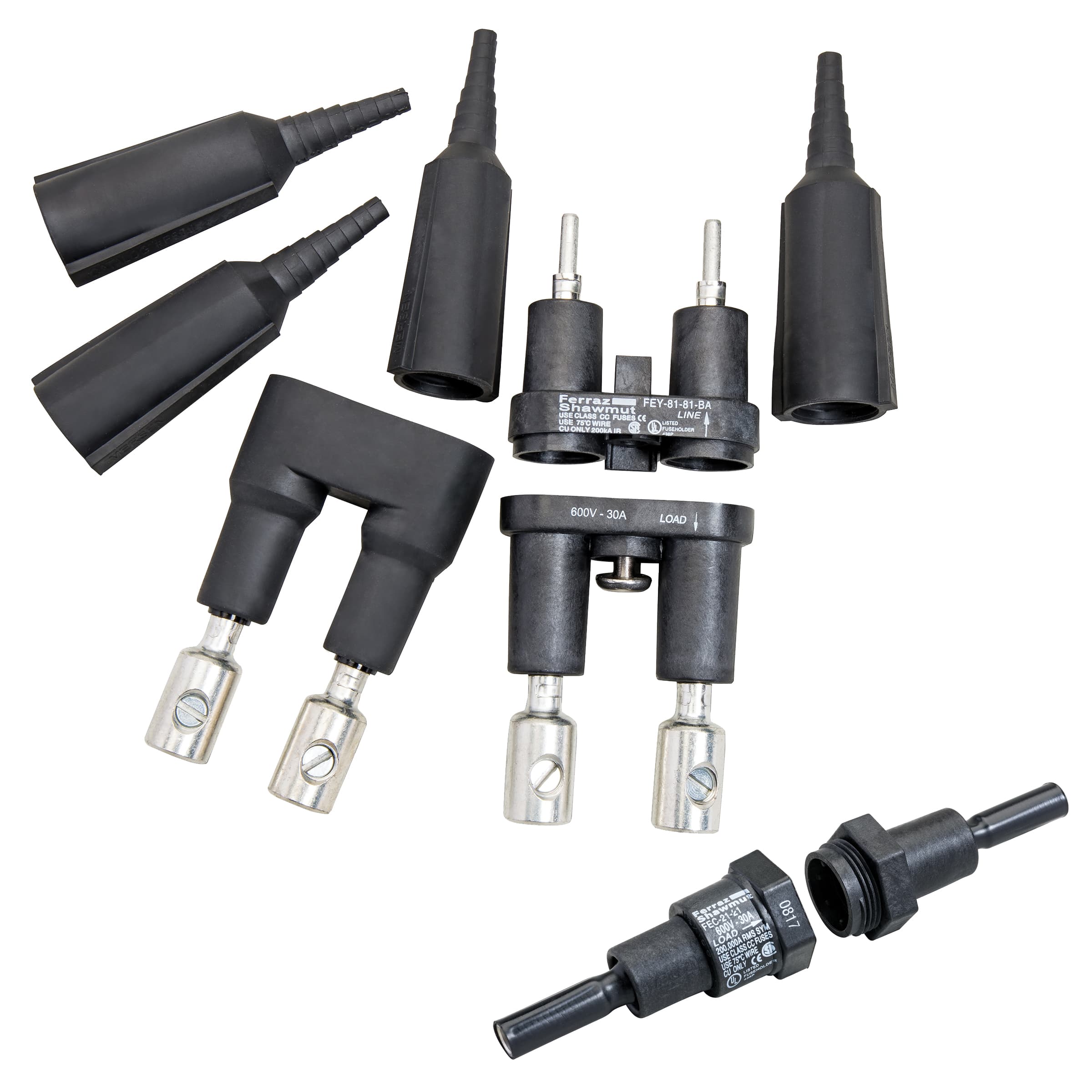 Mersen FEY-11-21 FEY-11-21 Mersen - Fuse Block 600VAC 600VDC Class CC 30A 2-Pole 11-21 Crimp FEY-11-21 on Advantage Electric Supply