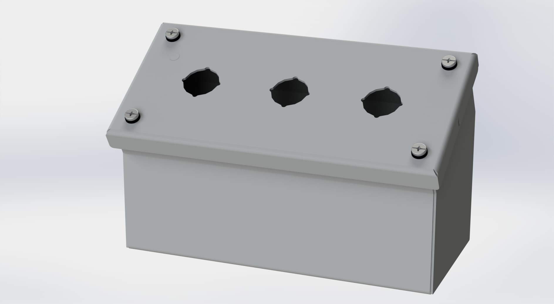 Saginaw Control SCE-3PBAI PBAI Enclosure, Height:3.50", Width:7.75", Depth:4.87", ANSI-61 gray powder coating inside and out. SCE-3PBAI on Advantage Electric Supply