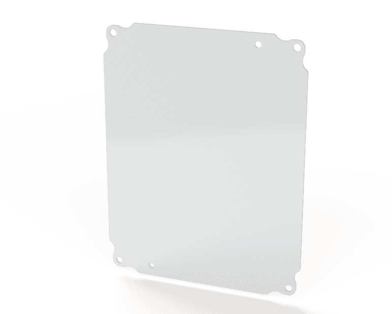 Saginaw Control SCE-10P8 Subpanel, Flat, Height:9.00", Width:7.00", Depth:0.08", Powder Coated White. SCE-10P8 on Advantage Electric Supply