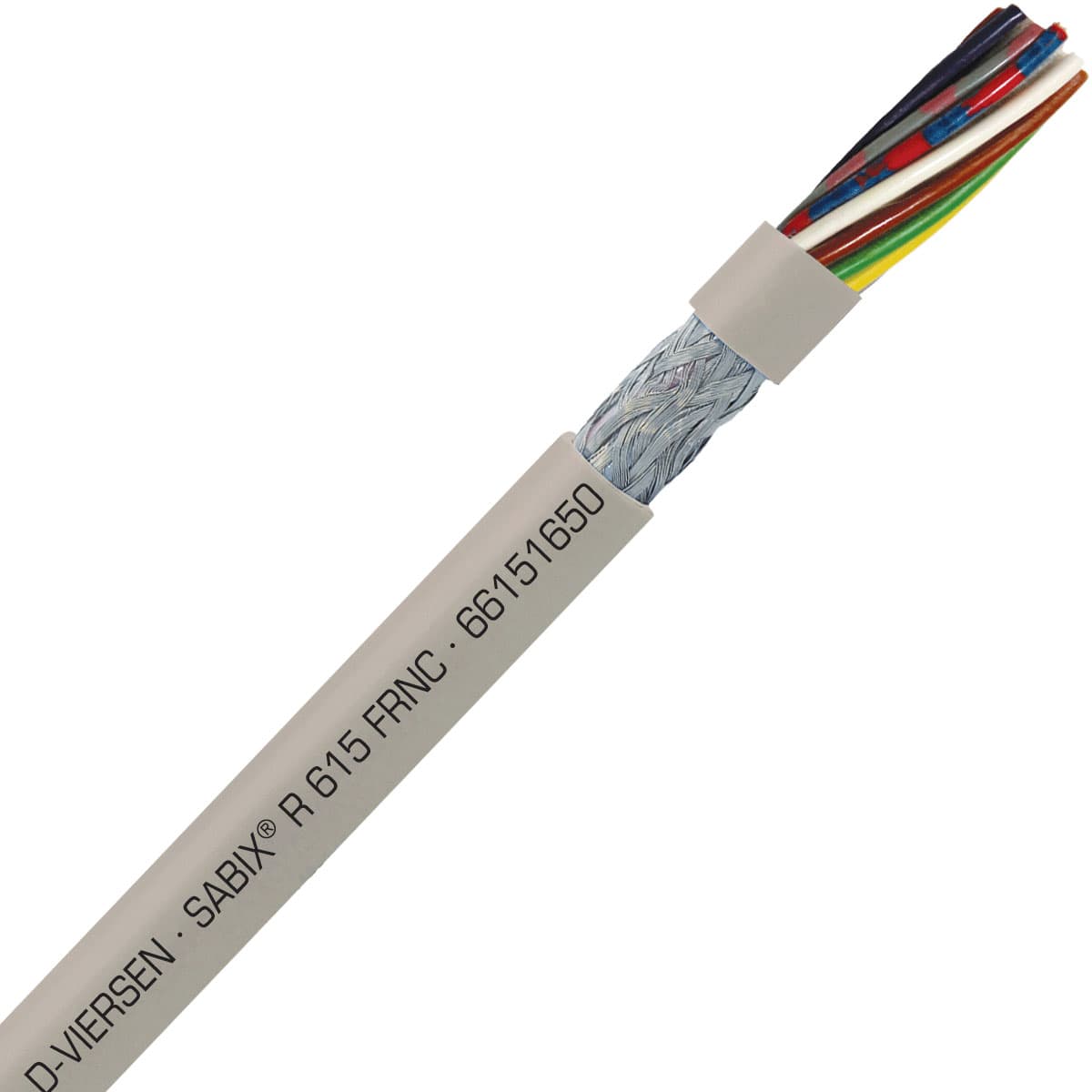 SAB 66151650 SABIX R 615 FRNC - 20 AWG/16c, shielded halogen-free flame retardant rail data cable, CE, RoHS 66151650 on Advantage Electric Supply