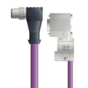 Lapp PB4110142S02 PB4110142S02 - LAPP UNITRONIC® PROFIBUS Cordsets 22 AWG / 1 pair Bus - Violet PVC - M12 Male 90 deg / D-sub Terminator connectors - 2m PB4110142S02 on Advantage Electric Supply