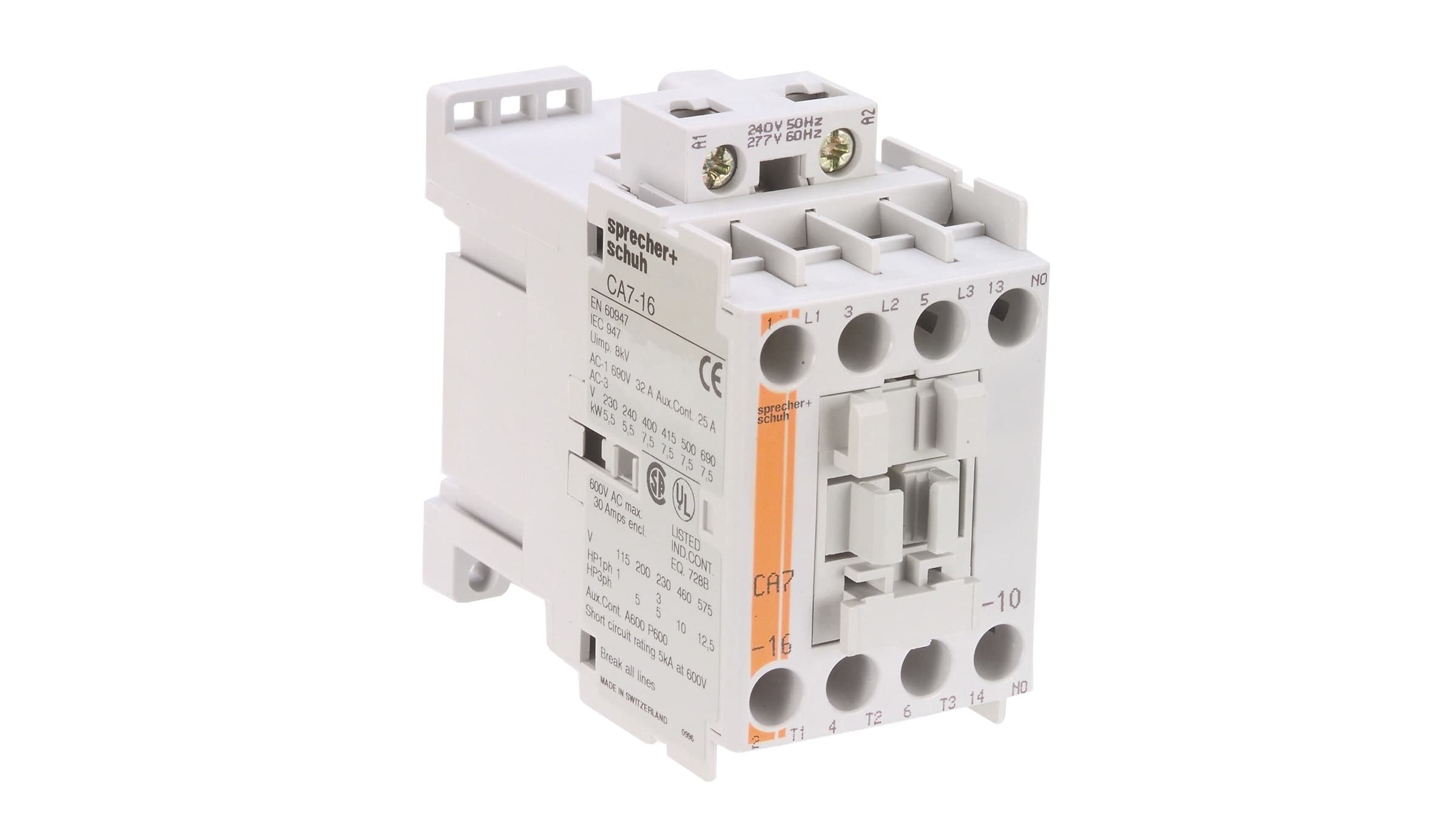 Sprecher + Schuh CA7-16E-10-36E Sprecher + Schuh CA7-16E-10-36E - CA7 Contactor, 16A, 36-48V DC Elec. Coil, 1NO CA7-16E-10-36E on Advantage Electric Supply