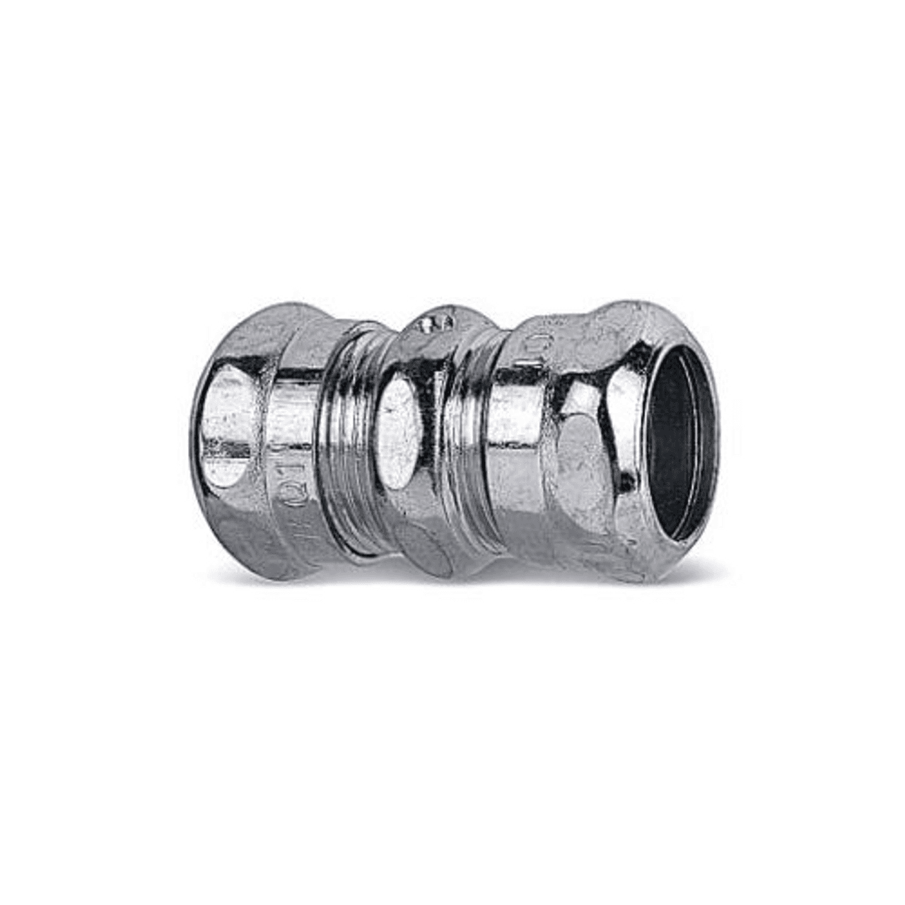 Thomas & Betts 5420 1-1/4", Zinc Electroplated Chromate Coated Steel, Rain Tight, Compression, EMT Conduit Coupling 5420 on Advantage Electric Supply
