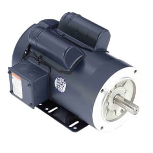 Leeson 121681 General Purpose; 1-1/2HP; 145C Frame Size; 1800 Sync RPM; 115/208-230 Voltage; AC; TEFC Enclosure; NEMA Frame Profile; Single Phase; 60 Hertz; C-Face and Rigid; Base; 7/8" Shaft Diameter; 3-1/2" Base to Center of Shaft; 13.43" Overall Length 121681 on Advantage Electric Supply