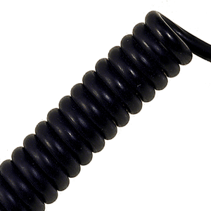 Lapp 73220244 73220244 LAPP UNITRONIC® SPIRAL Retractable Coiled Cable (20" - 79" length) - Shielded - 24 AWG 2 Conductor - Black 73220244 on Advantage Electric Supply