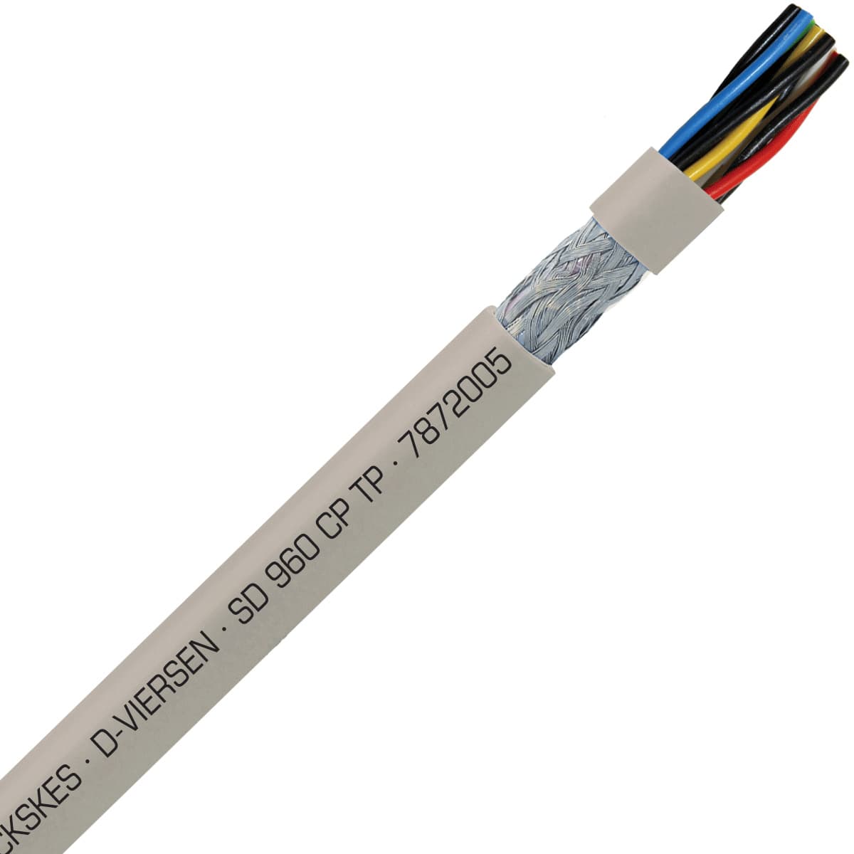 SAB 7872005 SD 960 CP TP - 20 AWG/5 pr, shielded oil resistant continuous flex paired data cable, UL, CSA, CE, RoHS 7872005 on Advantage Electric Supply