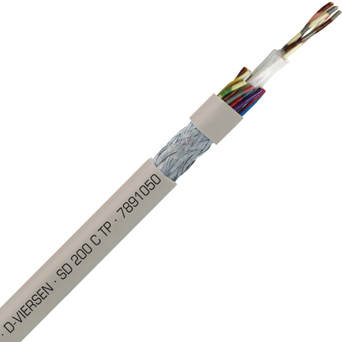 SAB 7891050 SD 200 C TP - 20 AWG/10 pr, shielded halogen free continuous flex oil resistant paired data cable, CE, RoHS 7891050 on Advantage Electric Supply