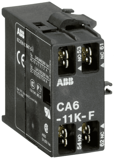ABB Control CA6-11K-F CA6-11K-F ABB Control - AUX.CONTACT FOR M CONT.,SIDE MOUNT CA6-11K-F on Advantage Electric Supply