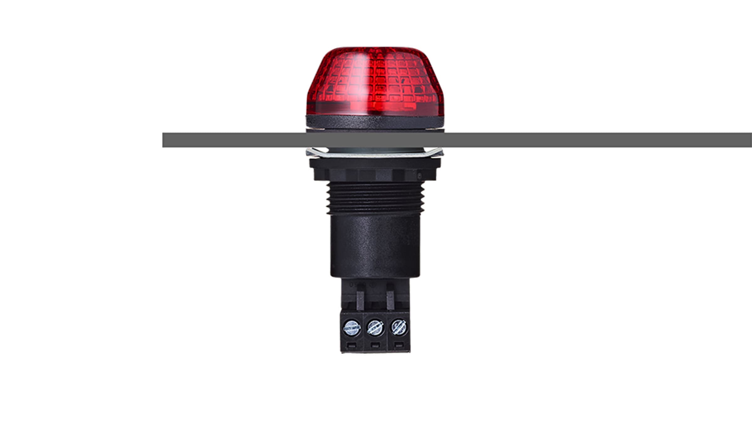 Sprecher + Schuh 800502405 Sprecher + Schuh 800502405 - IBS M22 panel mount LED steady/flashing beacon 24 V AC/DC red, black 800502405 on Advantage Electric Supply