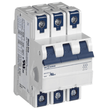 Altech Corp. 3C60UR Supplementary Protector 60A, 3 Pole, 480Y/277V AC, C Trip, UL1077 3C60UR on Advantage Electric Supply