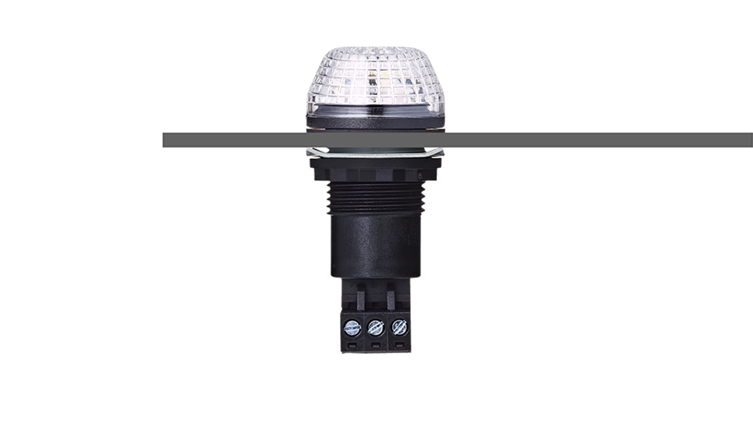 Sprecher + Schuh 800504405 Sprecher + Schuh 800504405 - IBS M22 panel mount LED steady/flashing beacon 24 V AC/DC clear, black 800504405 on Advantage Electric Supply