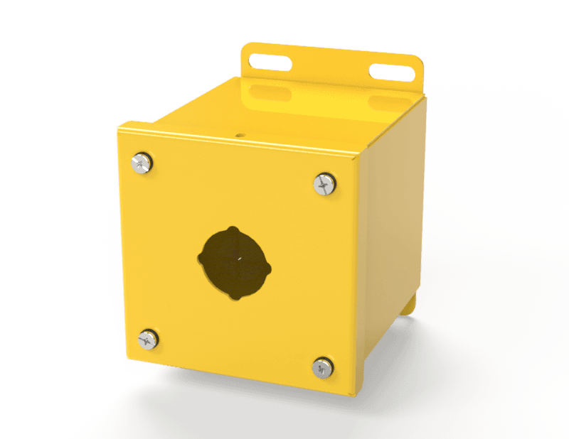Saginaw Control SCE-1PBX-RAL1018 PBX Enclosure, Height:4.00", Width:4.00", Depth:4.75", RAL 1018 Yellow powder coat inside and out. SCE-1PBX-RAL1018 on Advantage Electric Supply