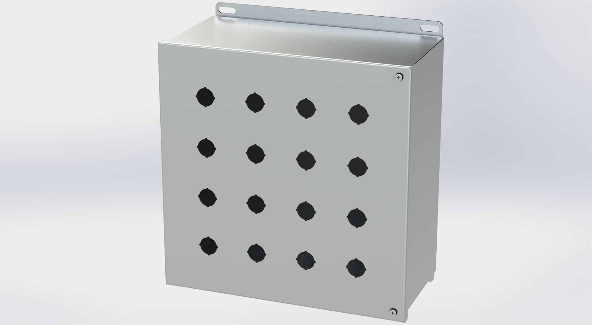 Saginaw Control SCE-16PBHSSI S.S. PB Enclosure, Height:12.13", Width:12.00", Depth:6.00", #4 brushed finish on all exterior surfaces. Optional sub-panels are powder coated white. SCE-16PBHSSI on Advantage Electric Supply