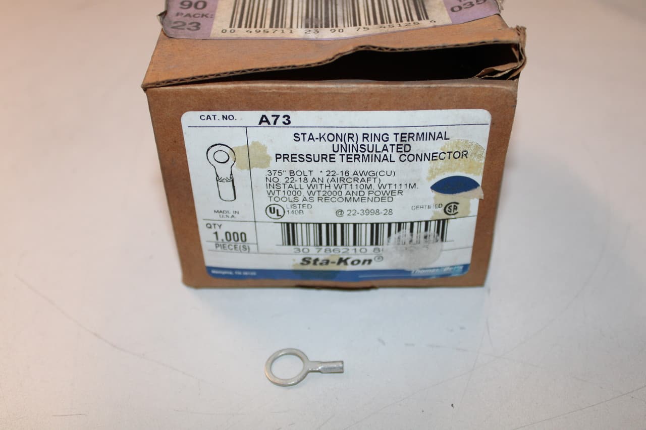 Thomas & Betts A73 THOMAS & BETTS A73 Other Power Distribution Contacts and Accessories BOX A73 on Advantage Electric Supply
