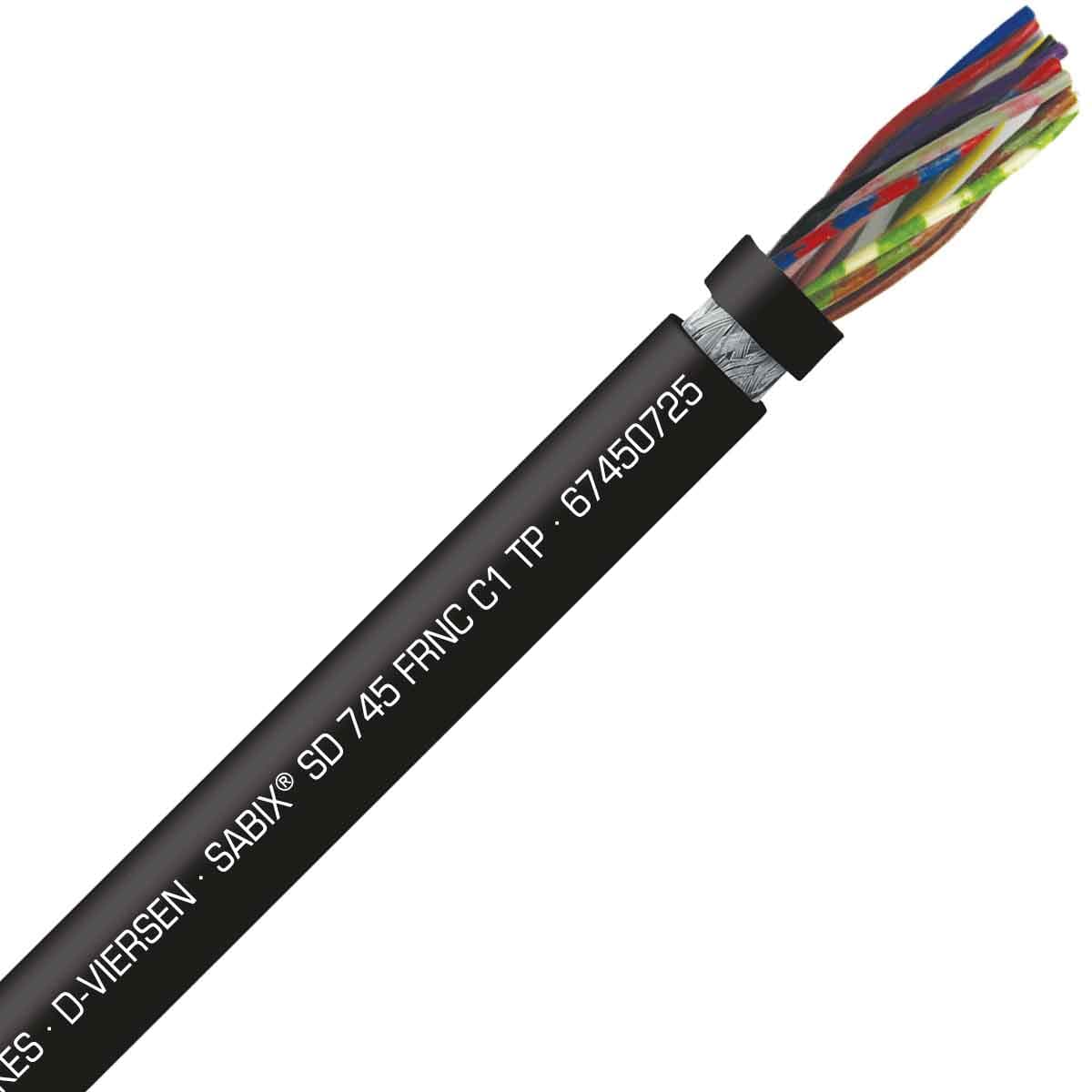 SAB 67450725 SABIX SD 745 C FRNC C1 TP - 24 AWG/7pr, shielded halogen-free flame retardant continuous flex data cable, CE, RoHS 67450725 on Advantage Electric Supply