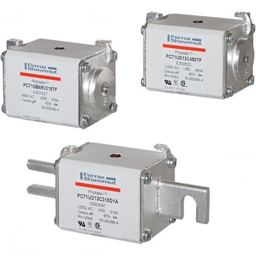 Mersen R300717 R300717 Mersen - Square Body High-Speed Fuse Protistor® Size 71 aR 1250VAC IEC 1300VAC UL 280A With Striker Slotted Blades long R300717 on Advantage Electric Supply