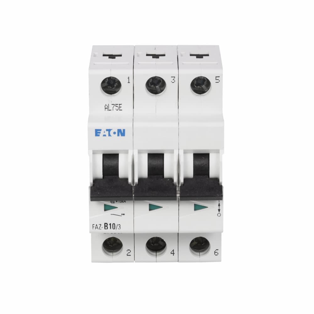 Eaton FAZ-K50/3 Eaton FAZ supplementary protector,UL 1077 Industrial miniature circuit breaker - supplementary protector,50 A,15 kAIC,Three-pole,8-12X /n,Standard terminals,K curve FAZ-K50/3 on Advantage Electric Supply