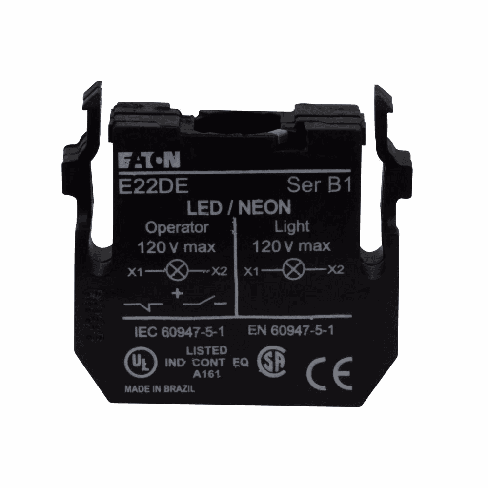 Eaton E22DL120G E22DL120G Eaton - Eaton E22 pushbutton light unit, Non-metallic Heavy-Duty, 120 Vac, LED, full voltage, freen lens, Bayonet base, 22.5 mm E22DL120G on Advantage Electric Supply