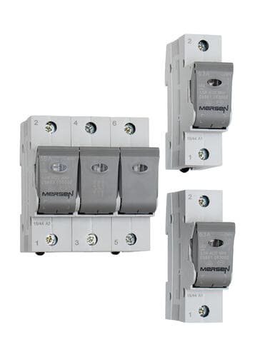 Mersen H1012605 LINOCUR D02 switch disconnector, Marine, 250/440VAC 65VDC/pole 63A, 1-pole H1012605 on Advantage Electric Supply