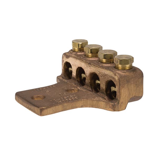 NSI Industries TL500-4L2 TL500-4L2 NSI - Terminal Lug 500-4/0 Bronze 4 Pt 2 Mtg TL500-4L2 on Advantage Electric Supply